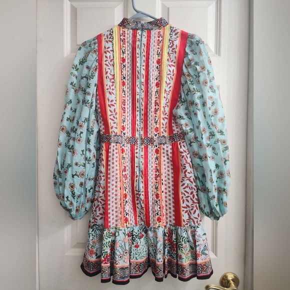 Alice+Olivia Floral Multicolor Long Sleeve Dress - Picture 2 of 5